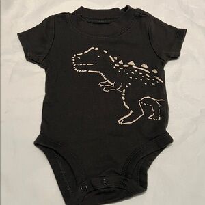 “Bundle 10/$13” Carter's 3M Black Baby short sleeve bodysuit Dinosaur Design